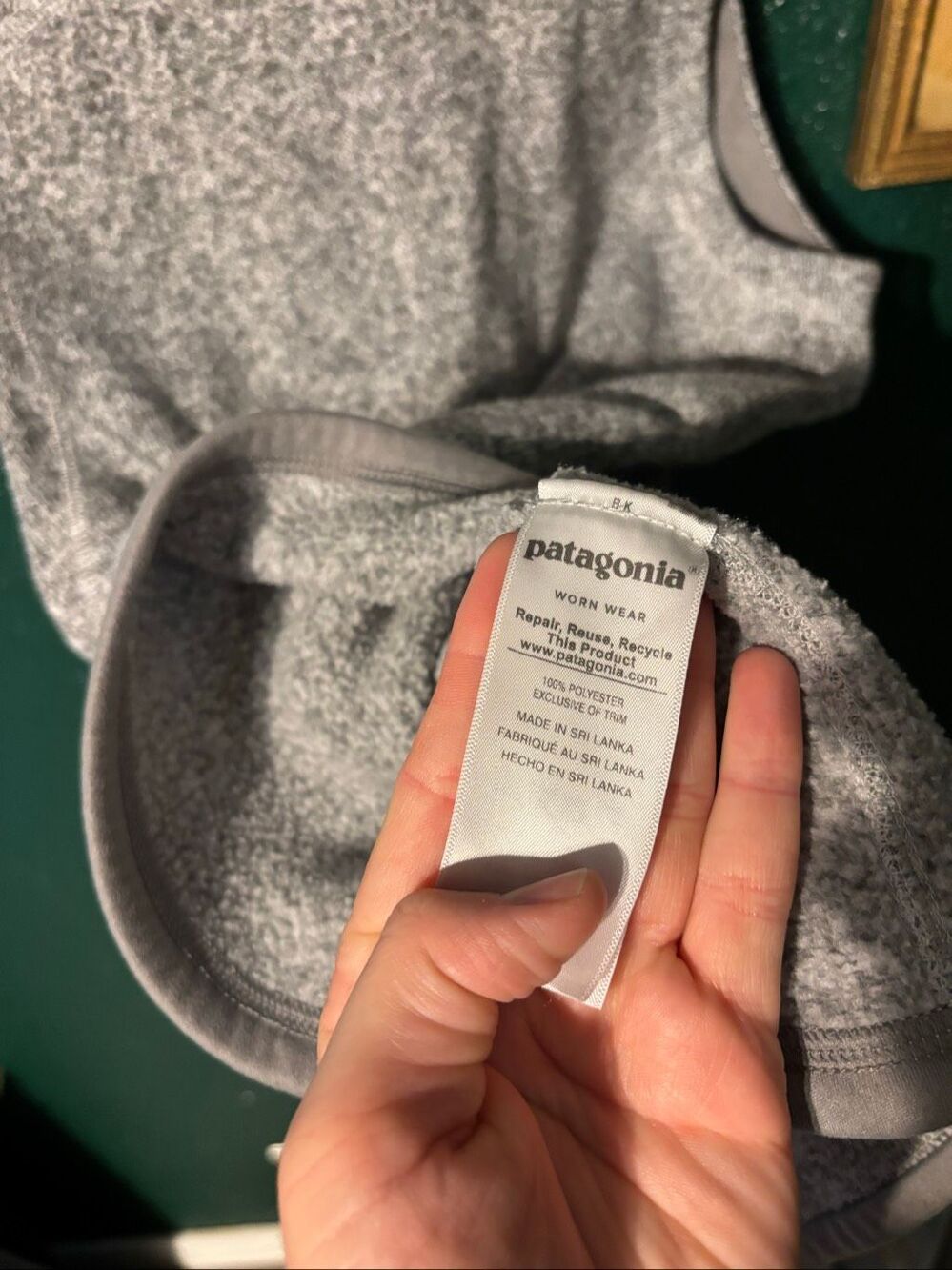 Patagonia Better Sweater Gray Vest Size Small - Picture 4 of 4